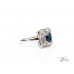 18К Бяло Злато Невероятен  Пръстен  Сапфир и Диаманти Bloom Jewellery